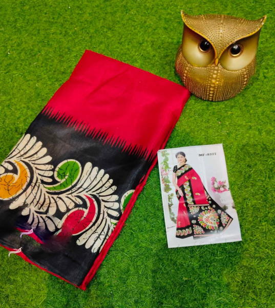 Elegant Semi Pure Silk Saree with Blouse...