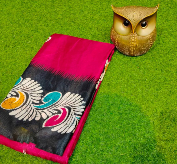 Elegant Semi Pure Silk Saree with Blouse...