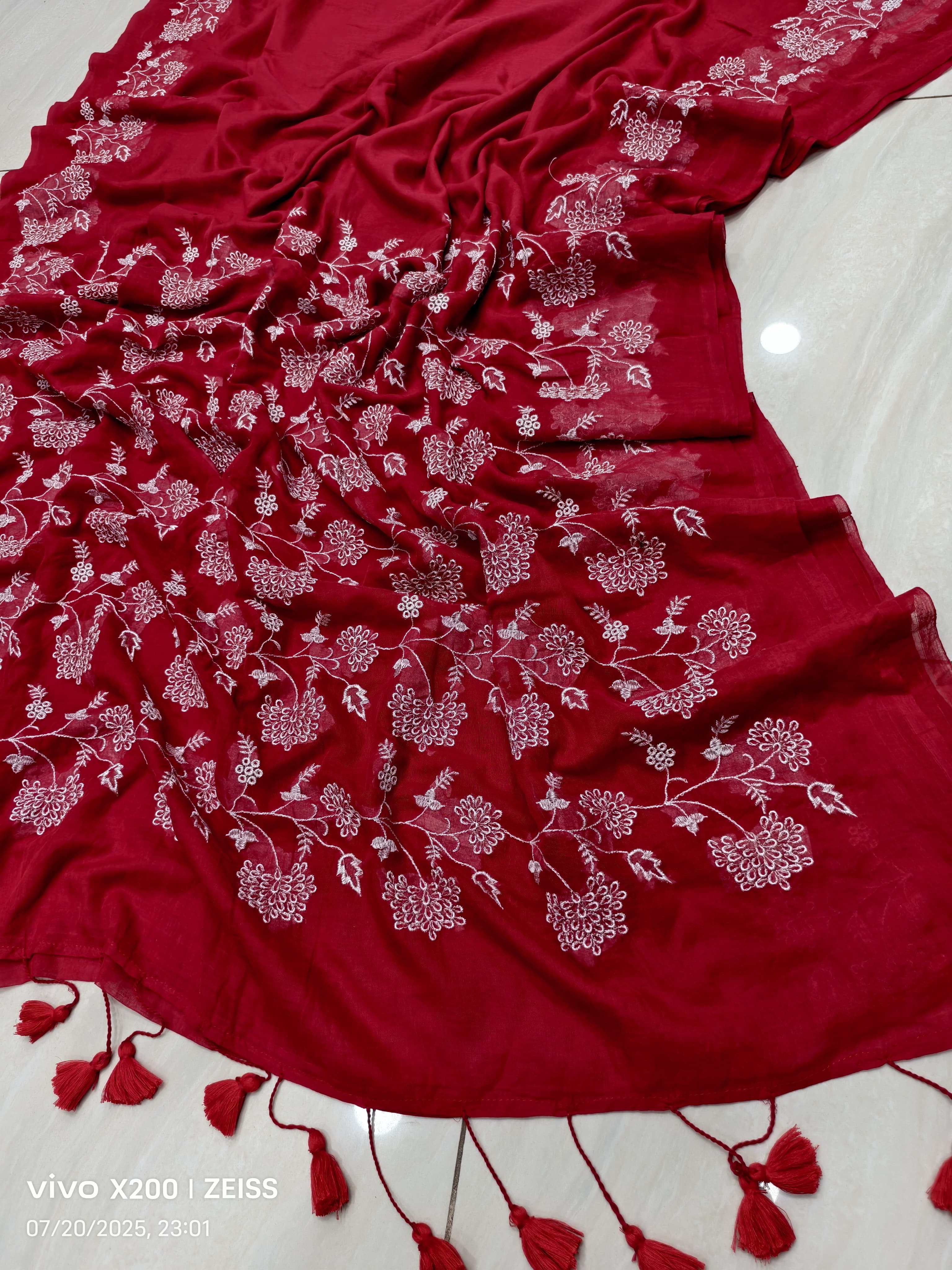 Exclusive Premium Mul Cotton Saree with...