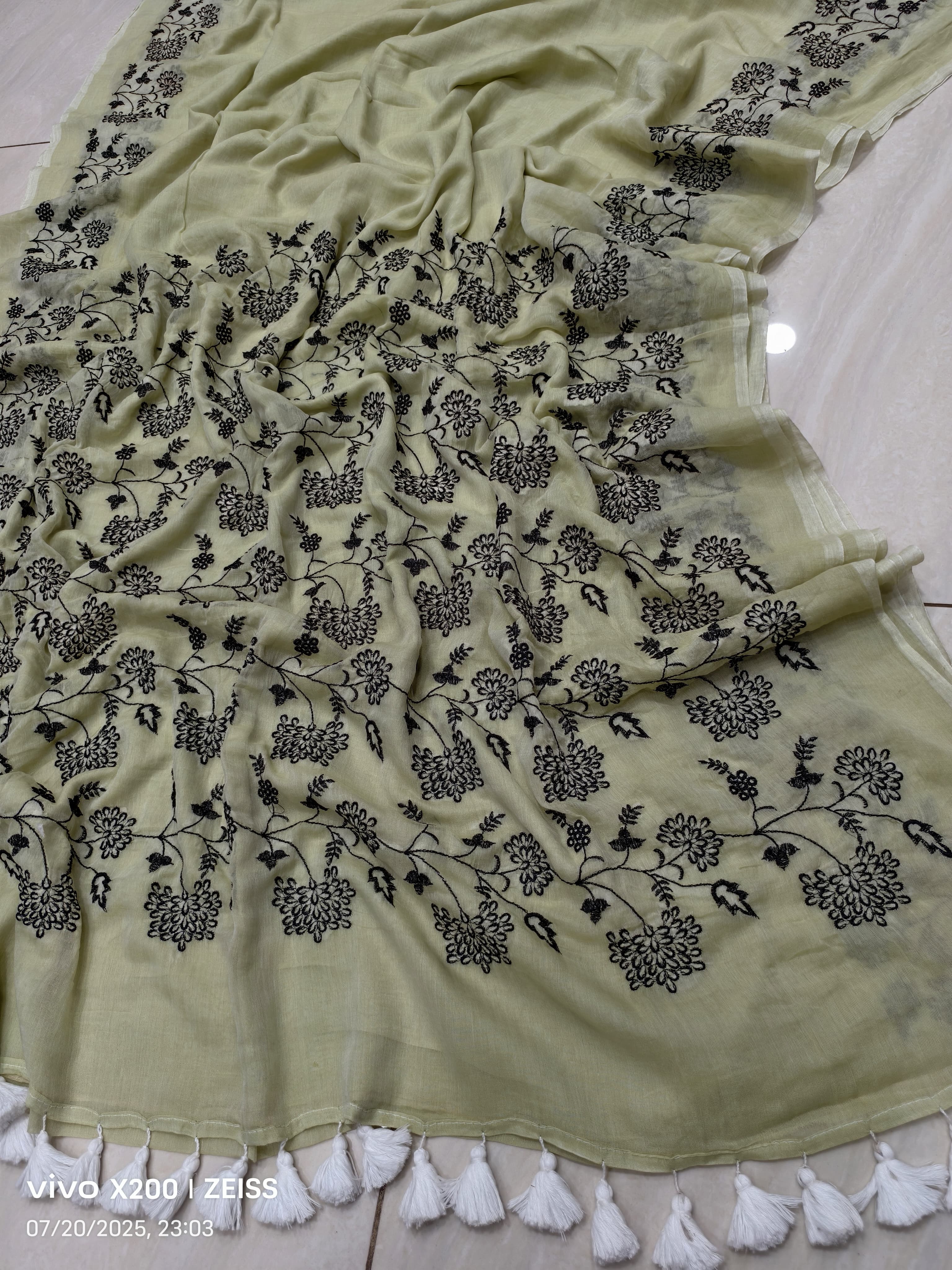 Exclusive Premium Mul Cotton Saree with...