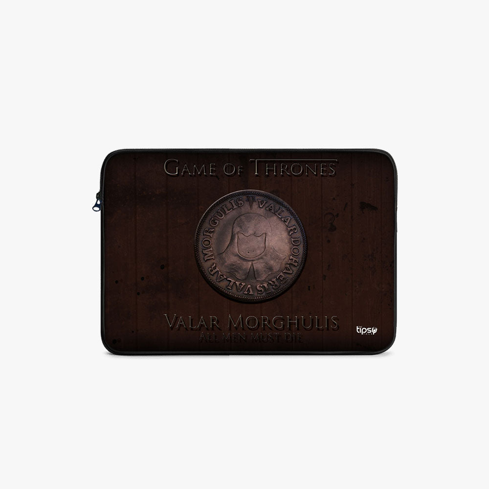 "VALAR MORGHULIS # GOT" Laptop Sleeves:B...