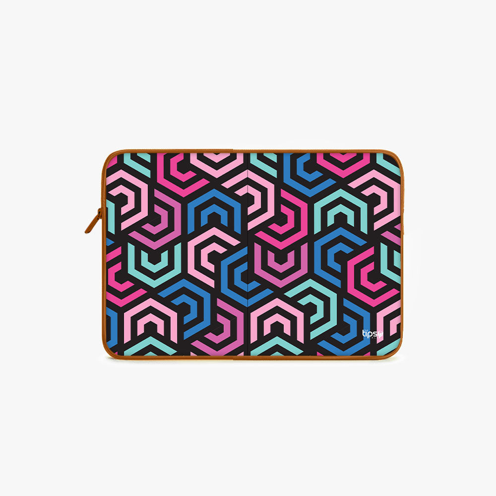"HEXAGON ABSTRACT" Laptop Sleeves: Bold...