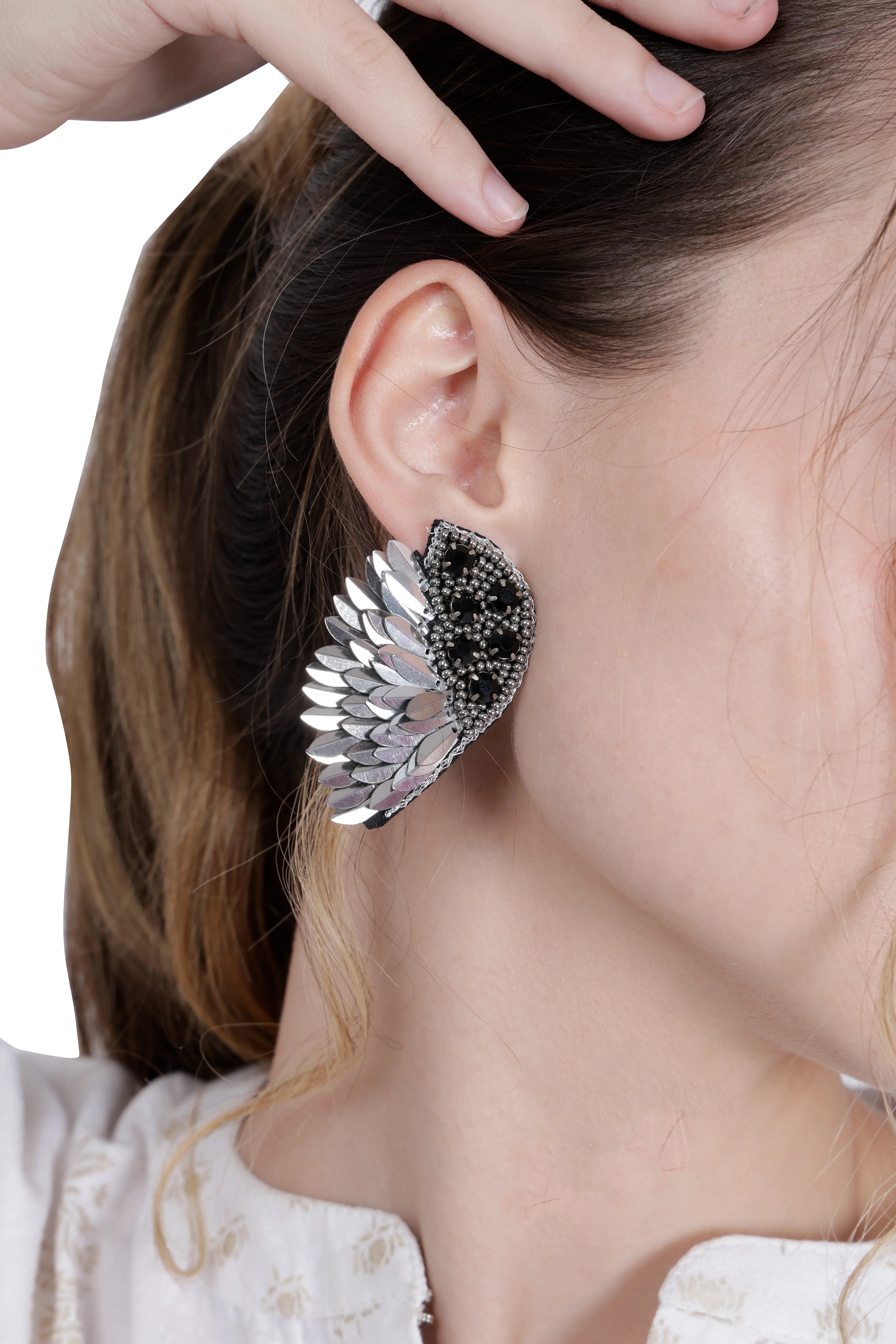 Elegant Angel Wing Earrings – Sterling S...