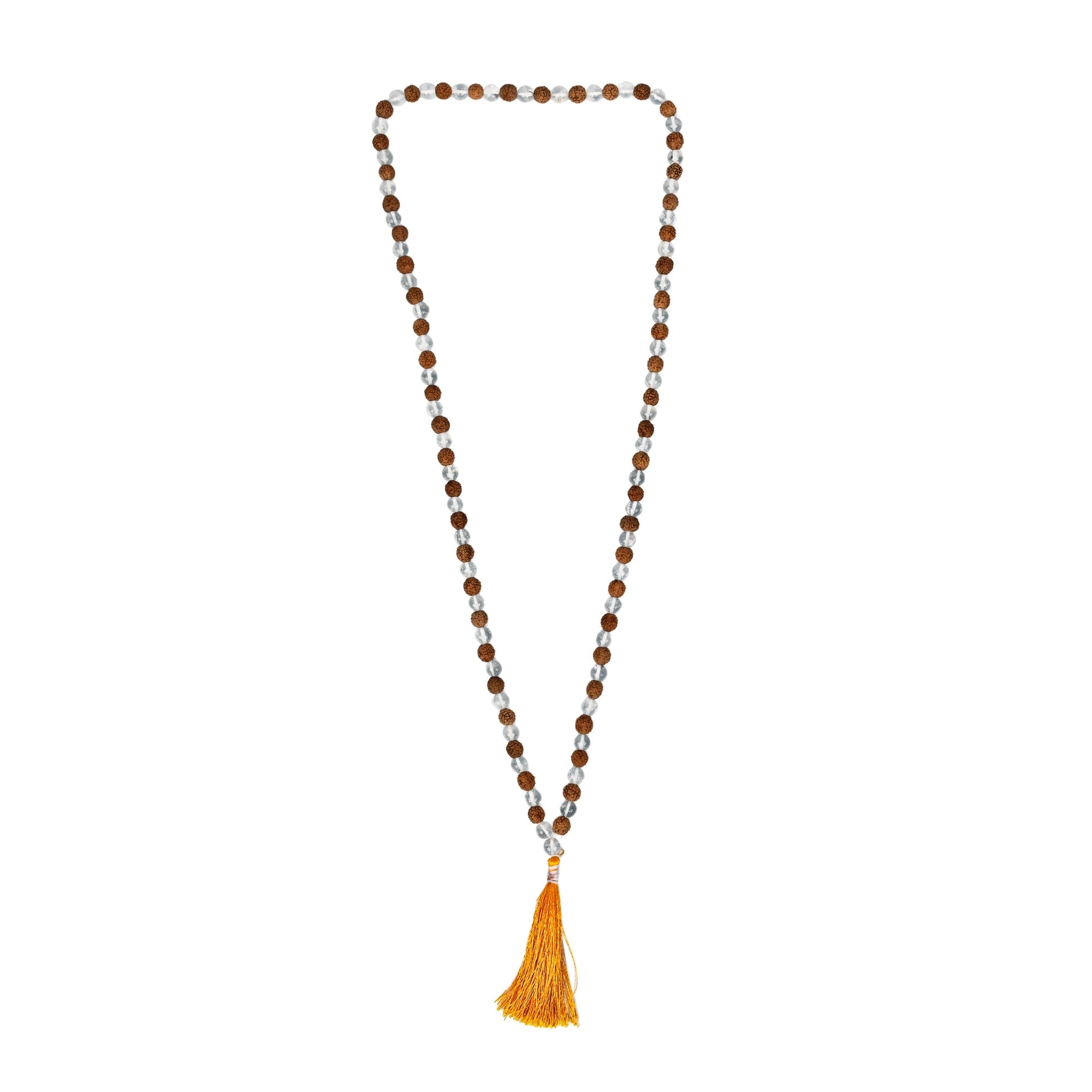 Clear Quartz & Rudraksha Certified Gemst...