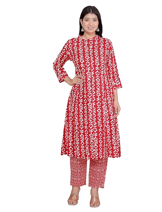 Women's Rayon Floral Printed Mandarin Co...