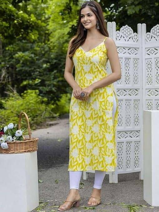 Women's Rayon Floral Printed Sleeveless...