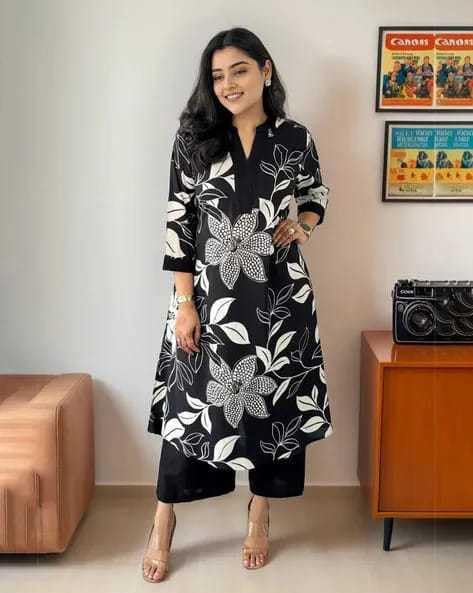 Women's Cotton Floral Printed Straight K...