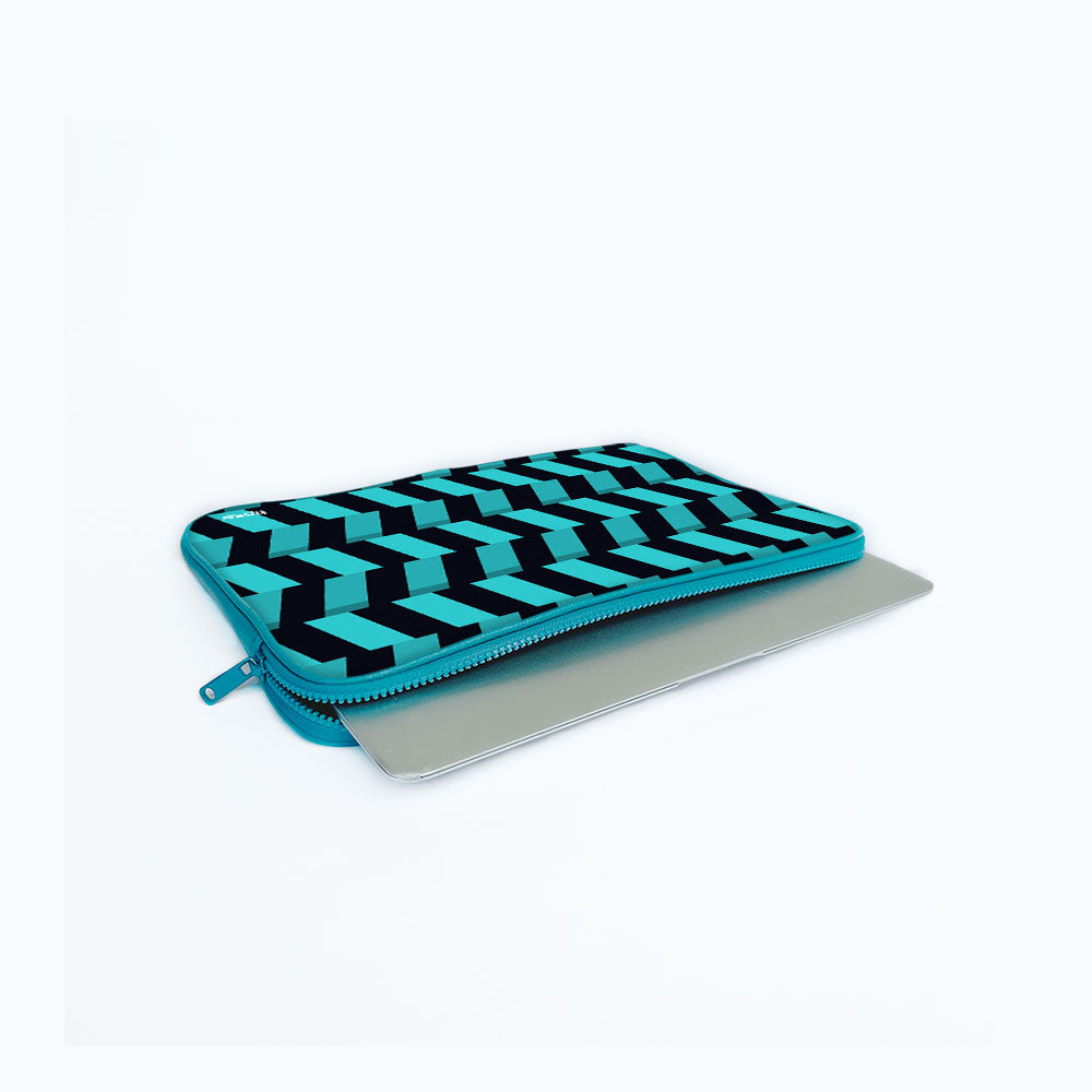 "BLACK AND BLUE STRIPE" Laptop Sleeves:B...