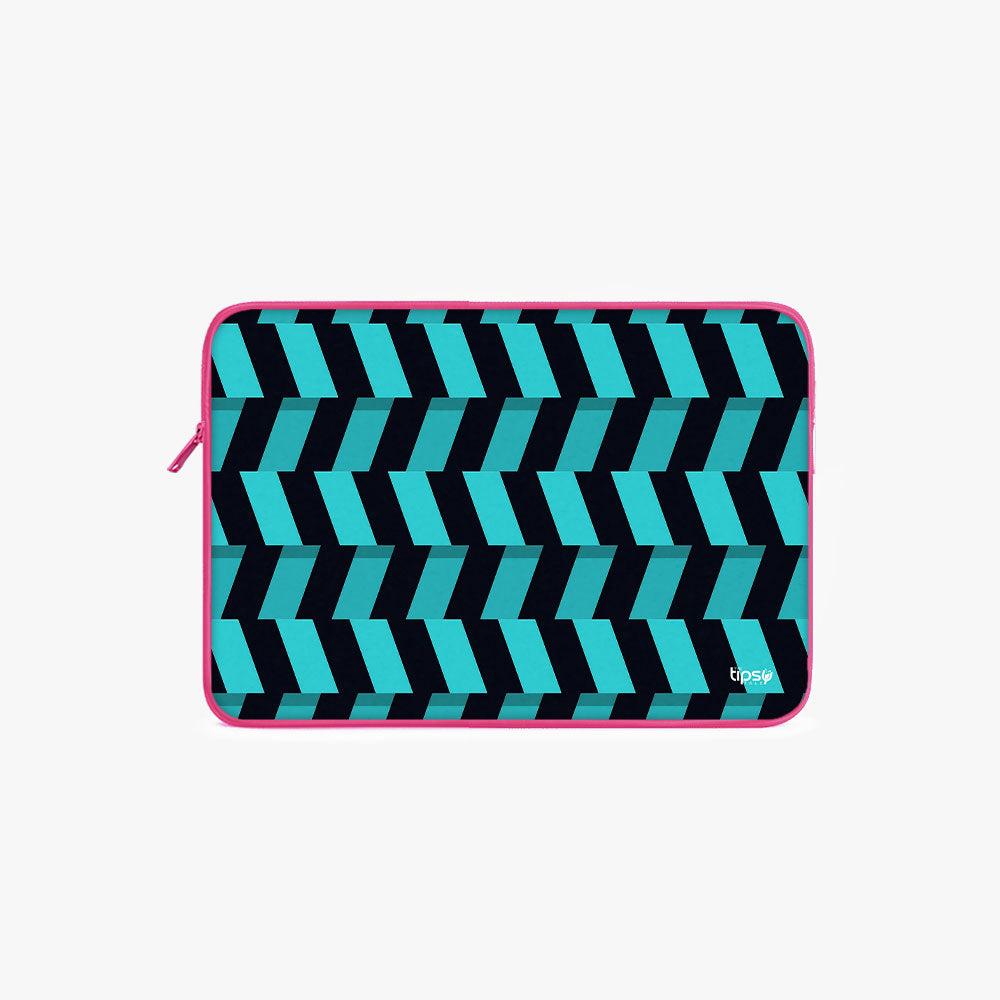 "BLACK AND BLUE STRIPE" Laptop Sleeves:B...