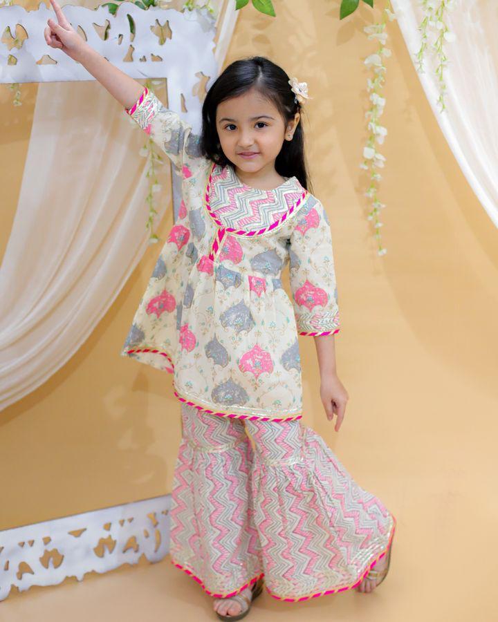 Kid’s Girls Pure Cotton Jaipur Block Pri...