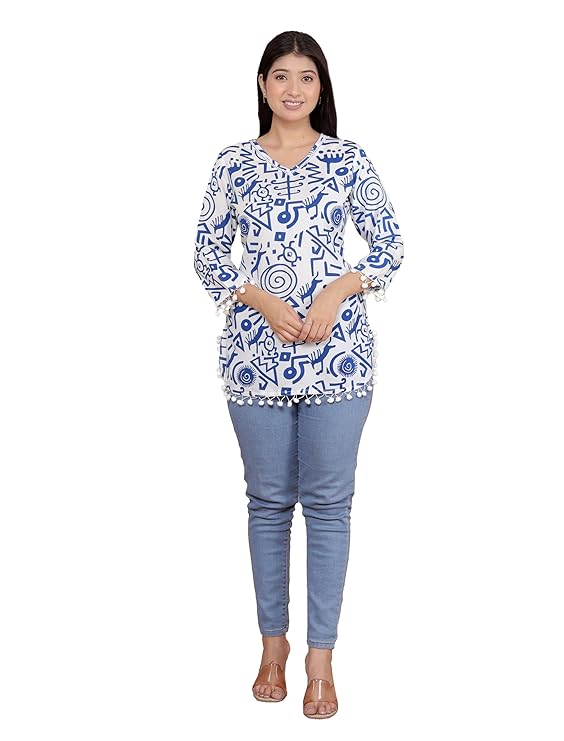 Geometric Printed Straight Kurti