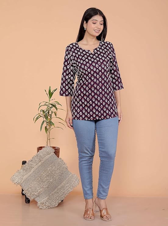 Women's Rayon Printed Stylish Kurta