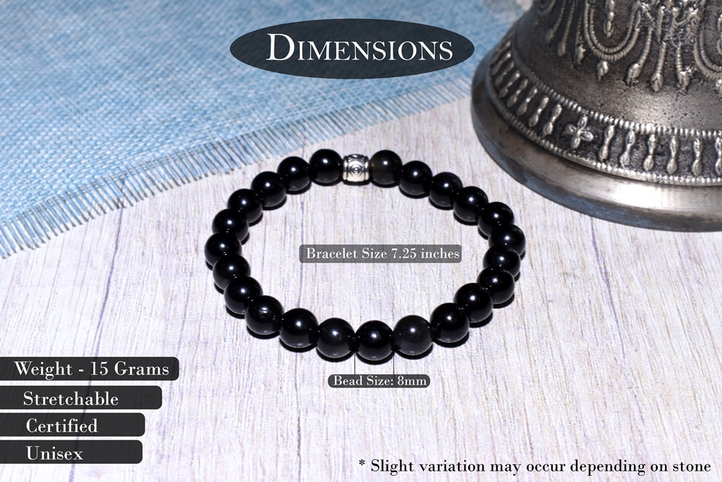 Original Certified Obsidian Bracelet For...