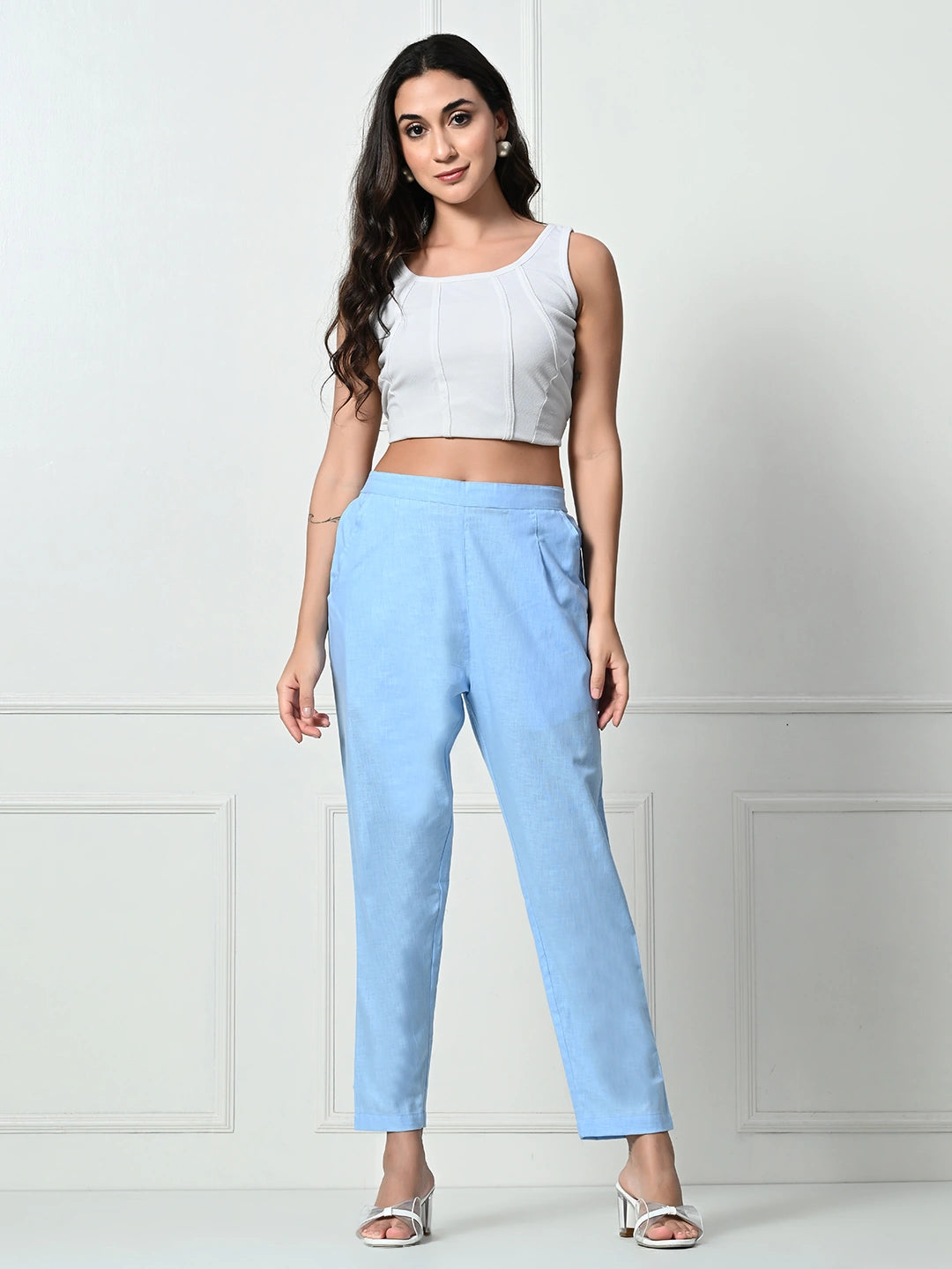 Women’s Linen Cotton Palazzo Pants – Eff...