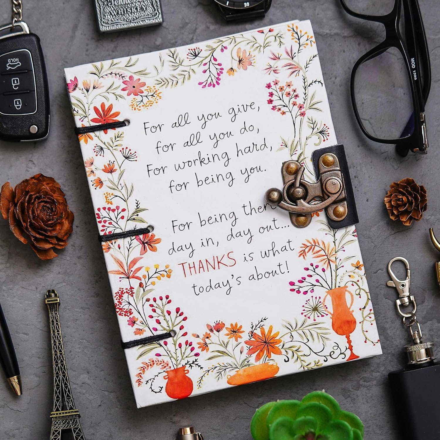 Handmade Printed Cardboard Journal Diary...