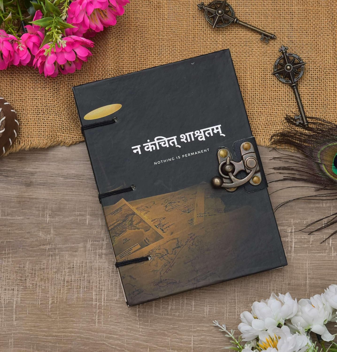 Handmade Printed Cardboard Journal Diary...