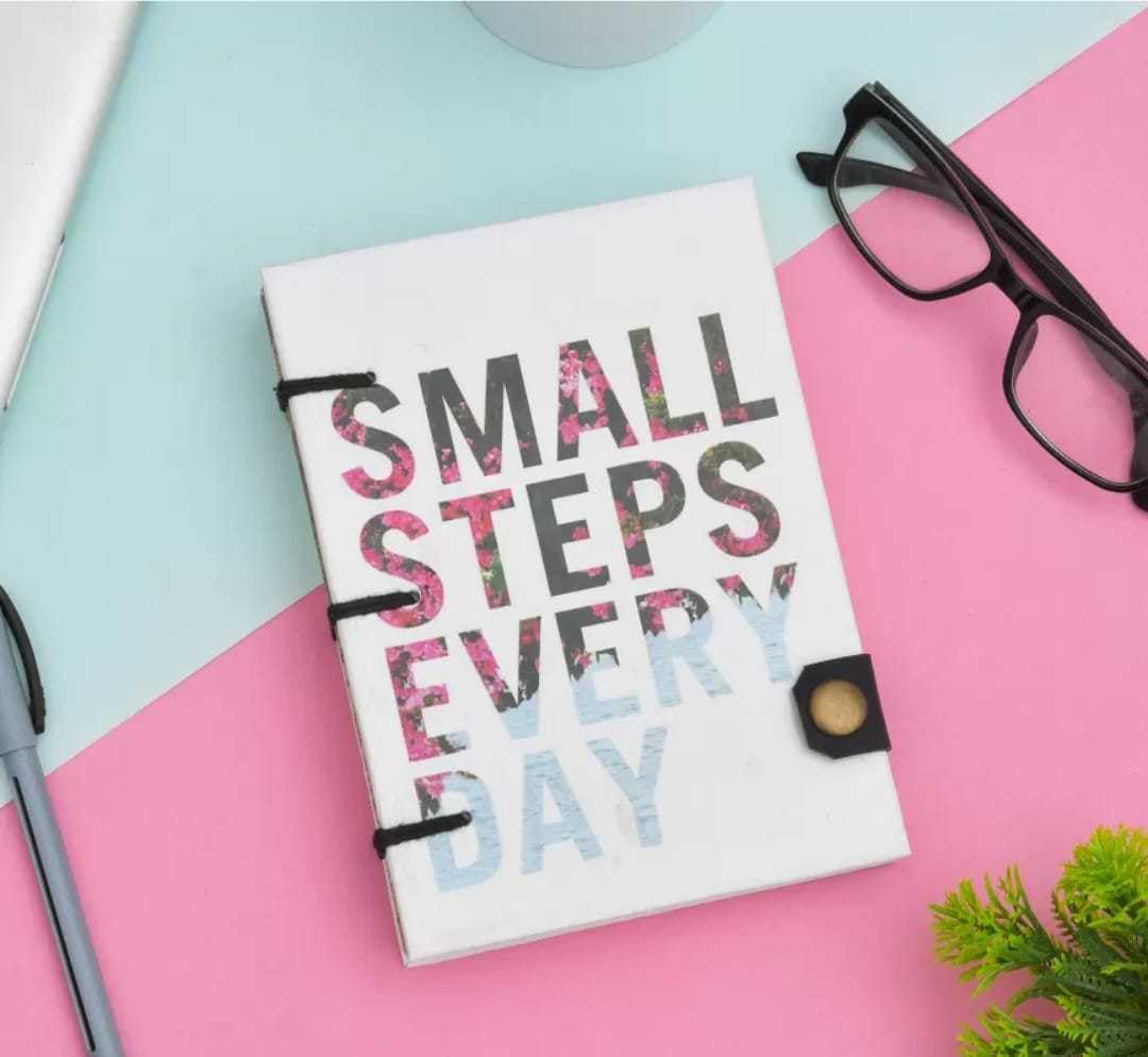 Handmade Printed Cardboard Journal Diary...