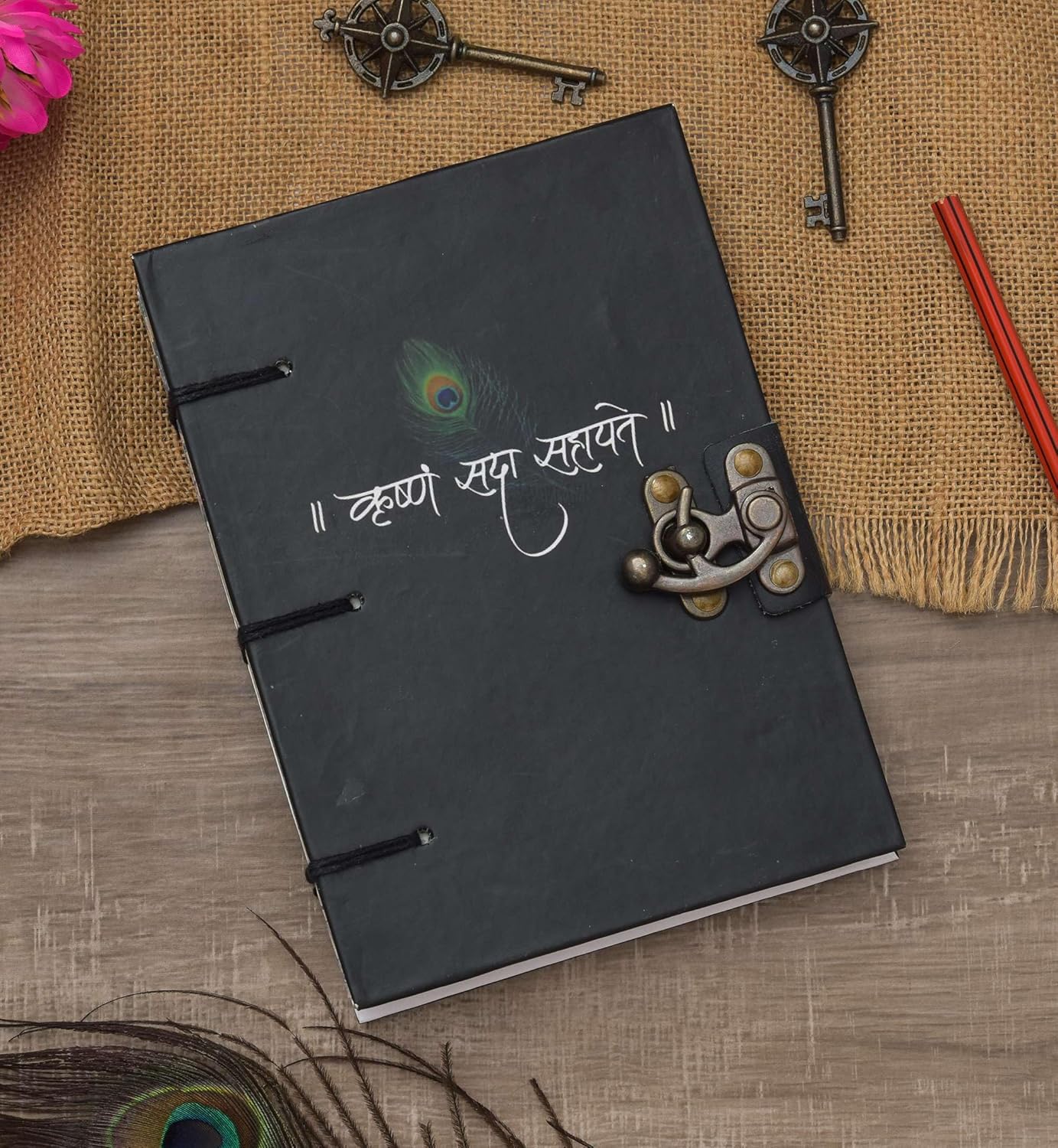 Handmade Printed Cardboard Journal Diary...