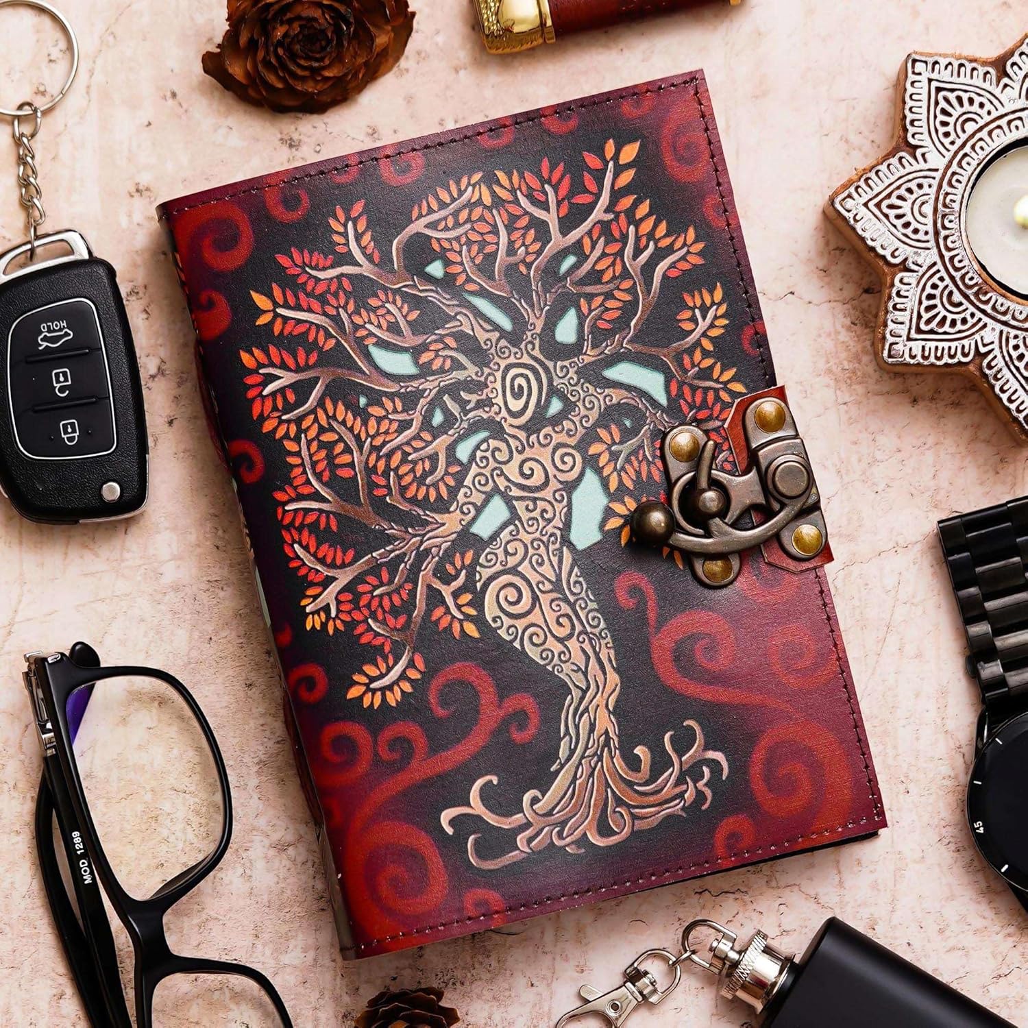 Vintage Handmade Genuine Leather Diary J...