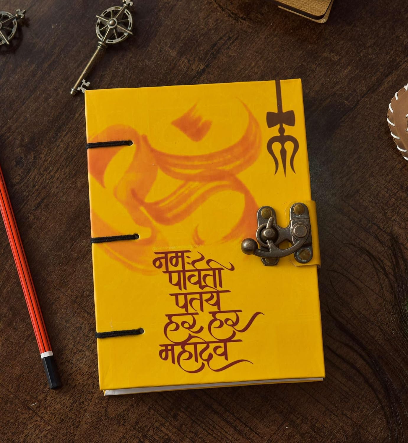 Handmade Printed Cardboard Journal Diary...