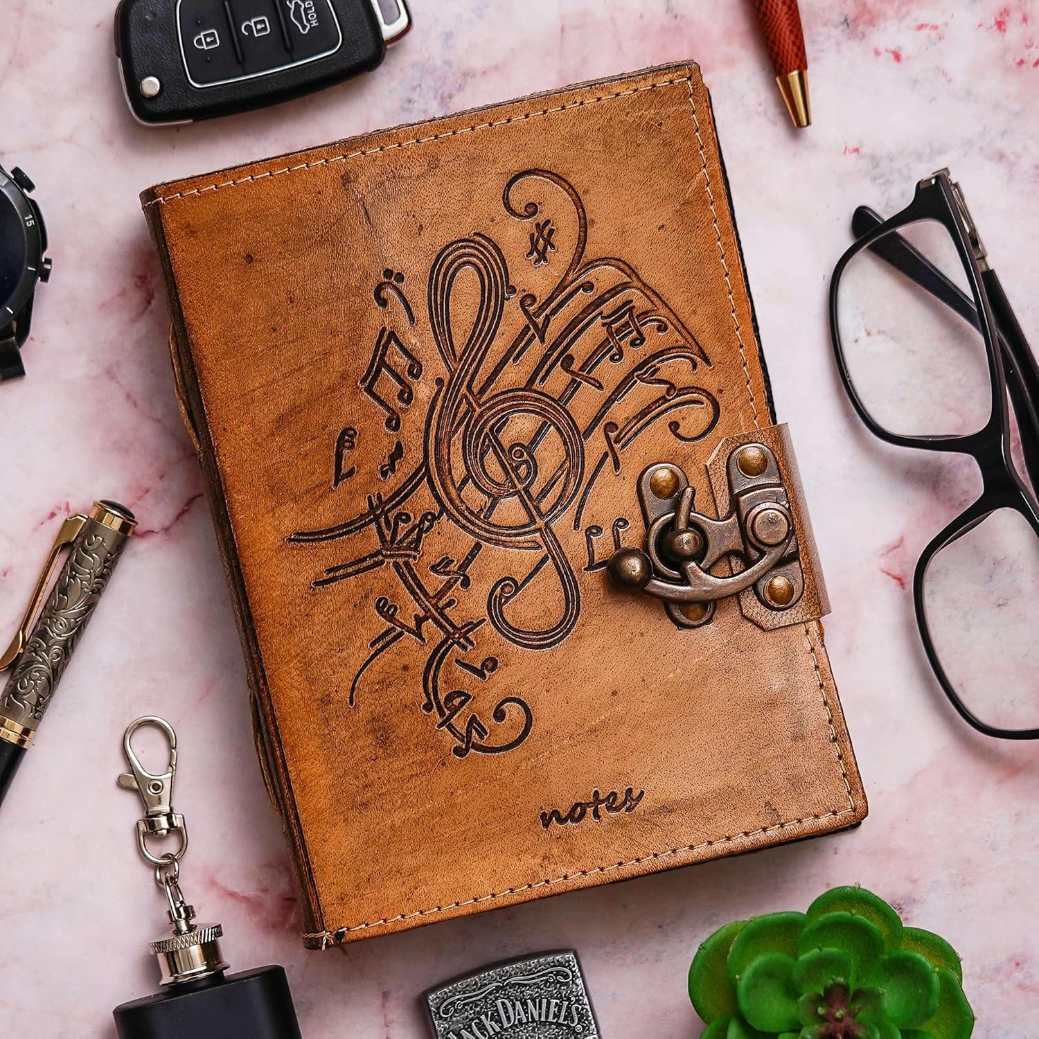 Vintage Handmade Genuine Leather Diary J...