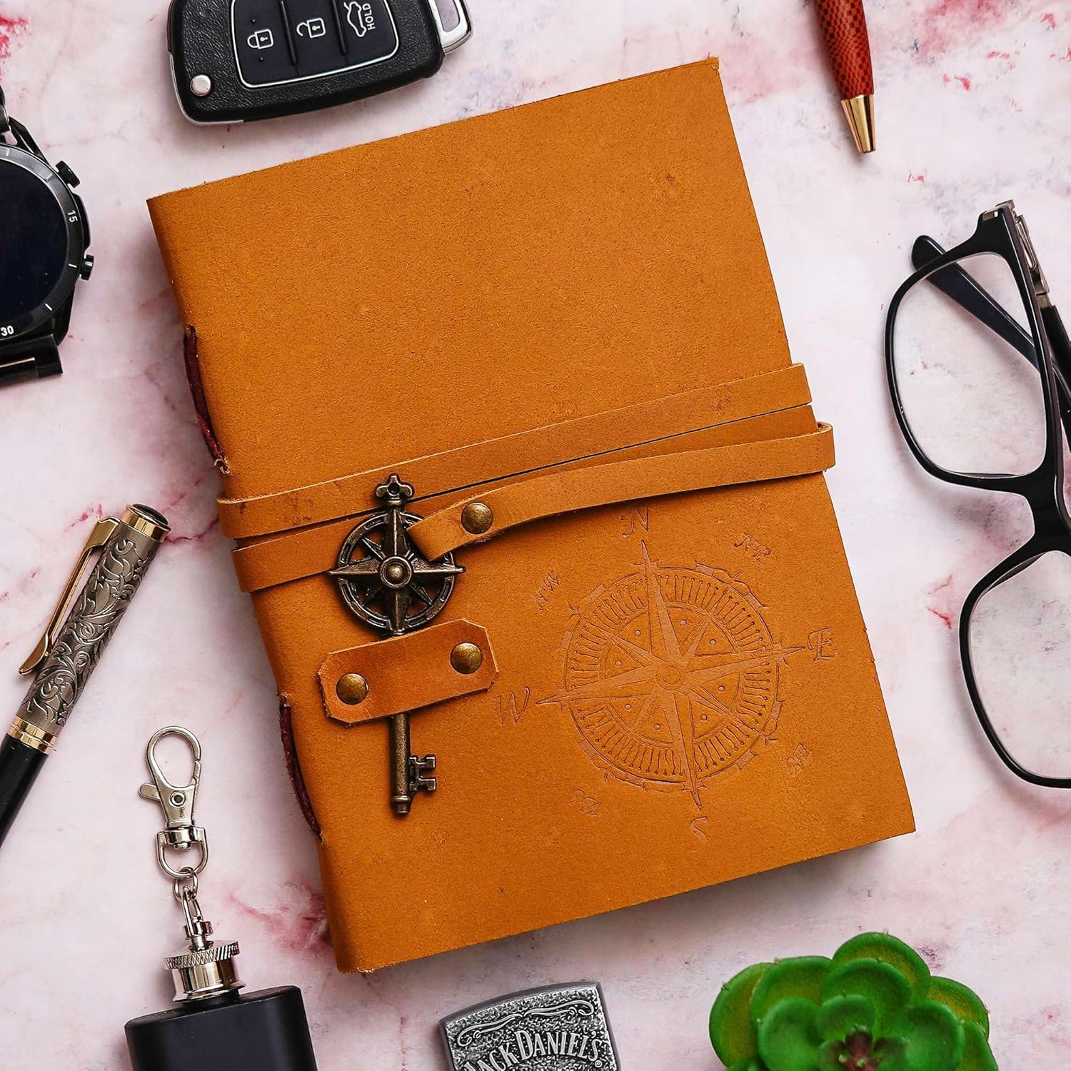 Vintage Handmade Genuine Leather Diary J...