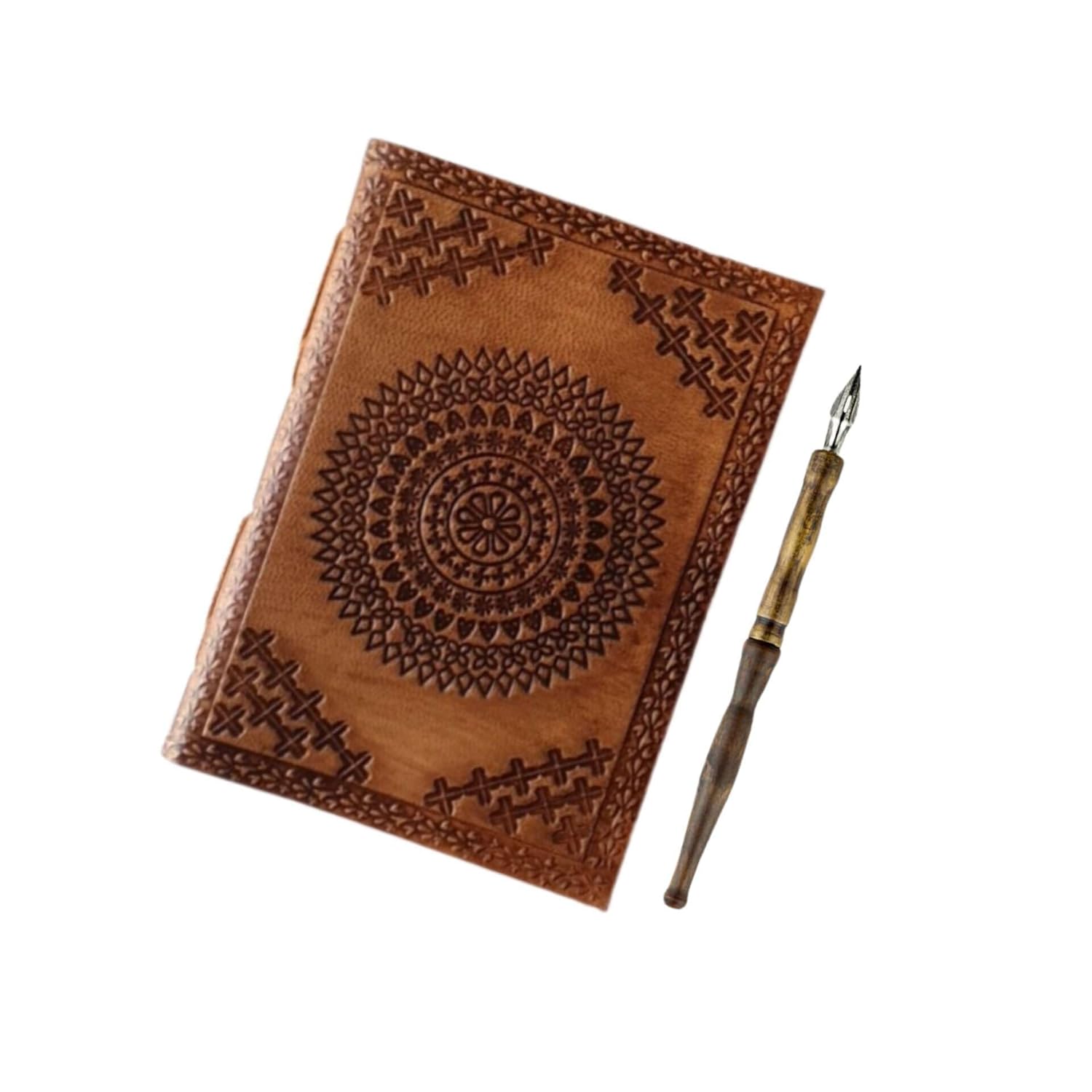 Handmade Leather Diary With Embossing Pr...
