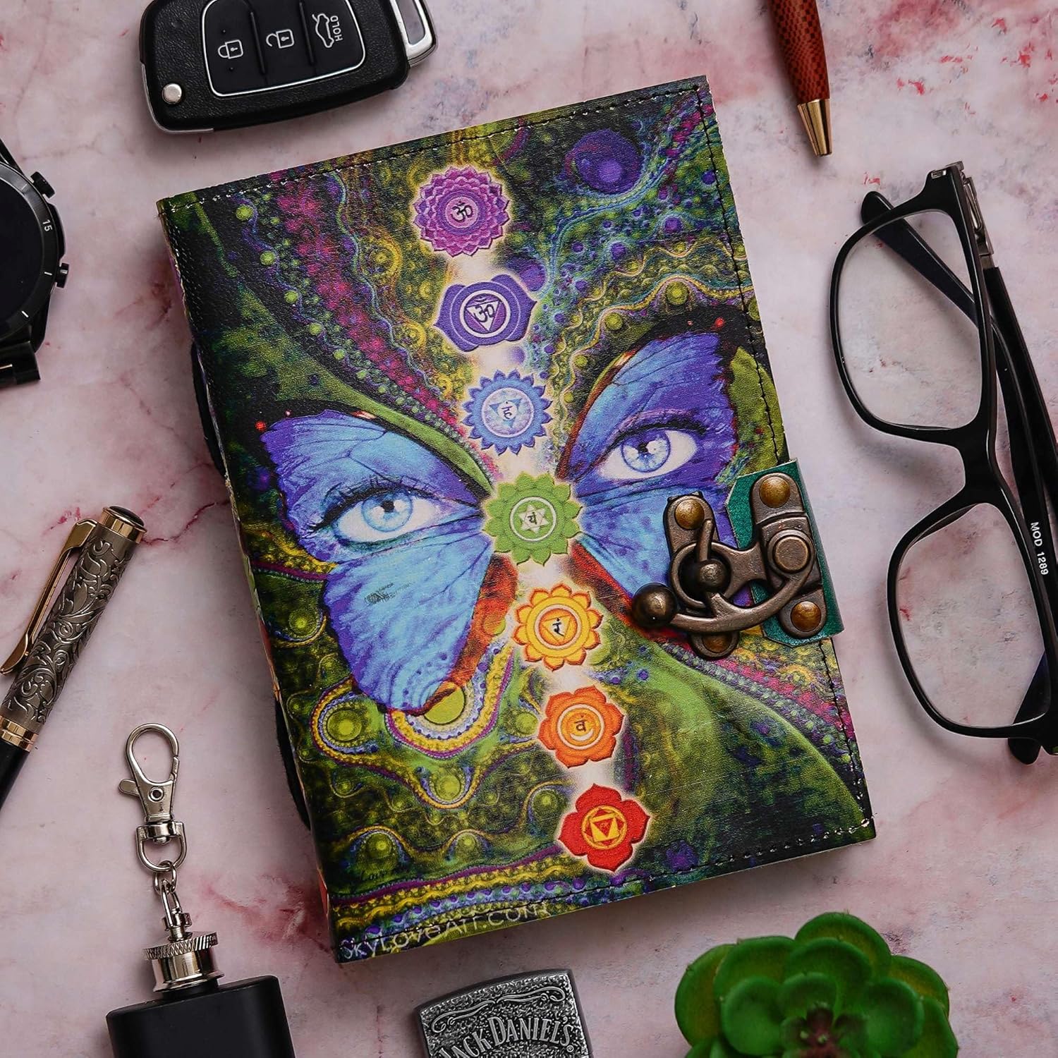 Vintage Handmade Genuine Leather Diary J...