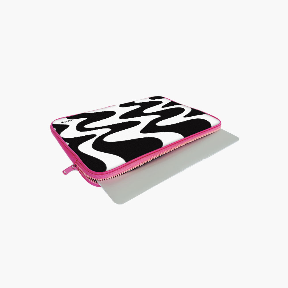 "Black and white Abstract" Laptop Sleeve...