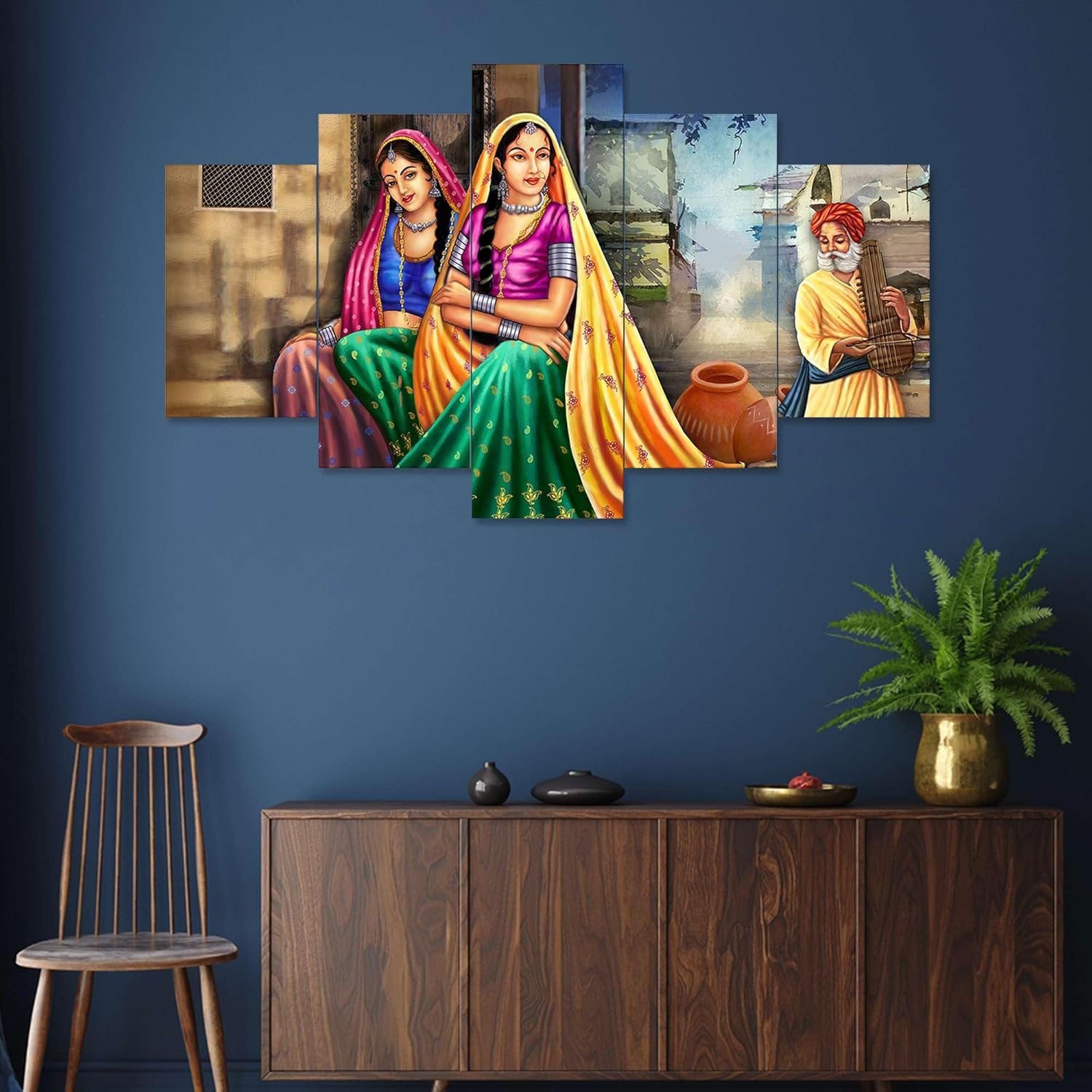 MDF Framed 3D Wall Painting Set of Five...