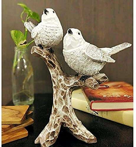 Resin Handcrafted Birds Couple On Tree S...