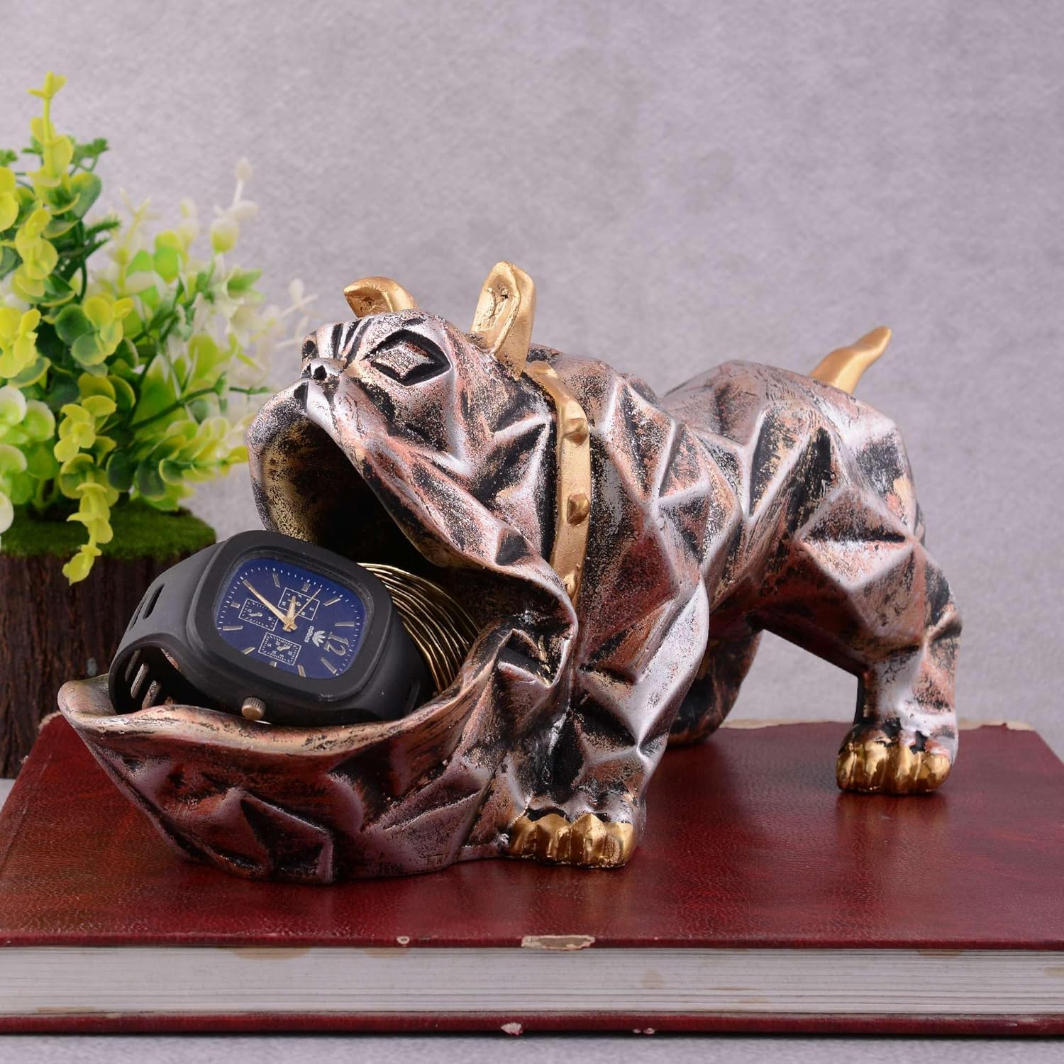 Cool Dog Showpiece with Plate for Home D...