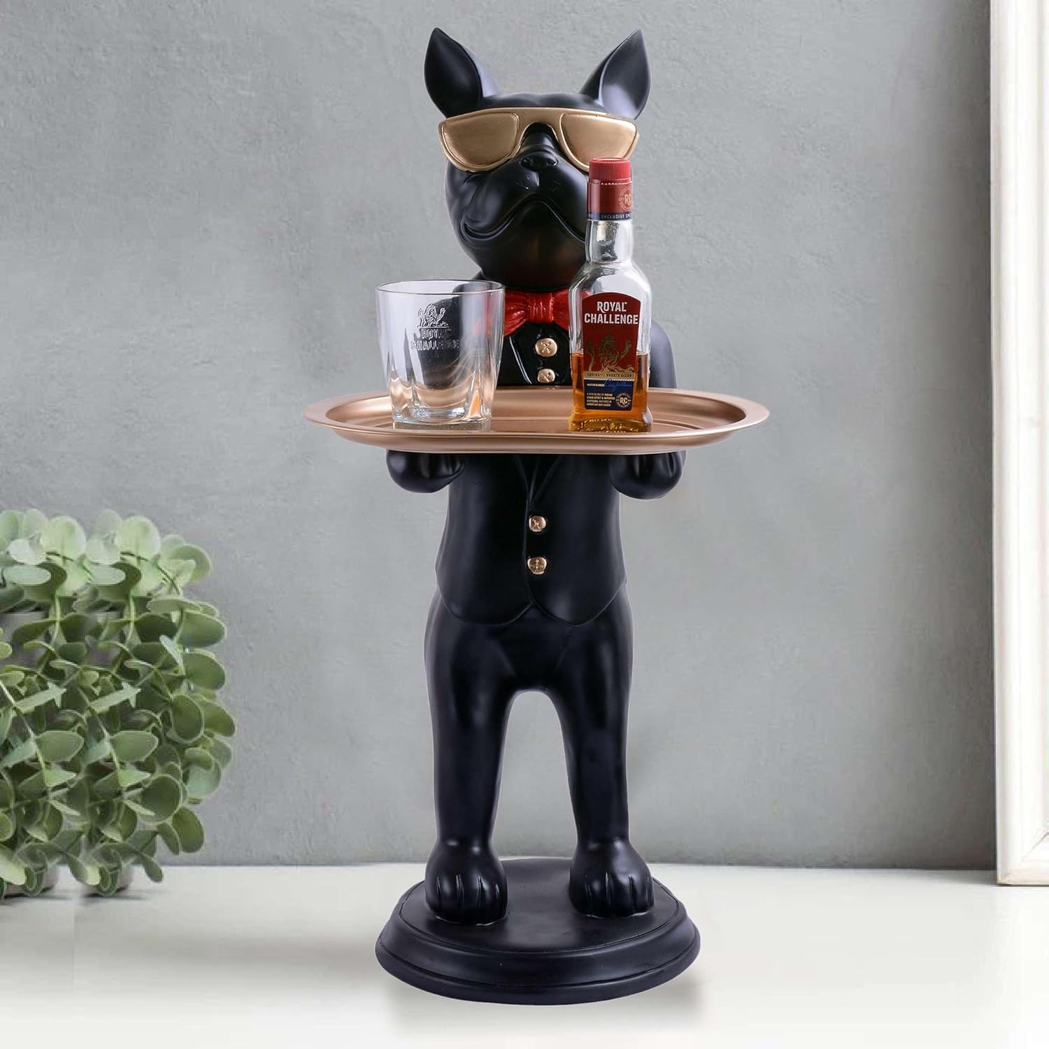 Cool Dog Showpiece with Plate for Home D...