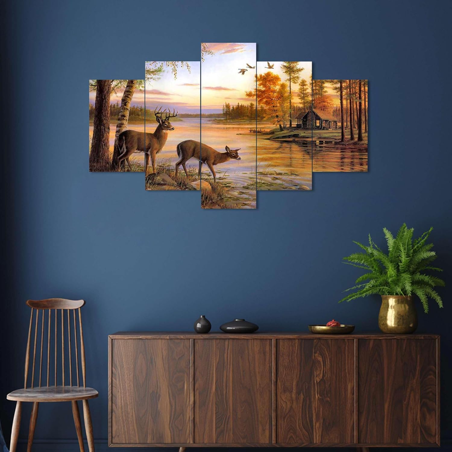 MDF Framed 3D Wall Painting Set of Five...