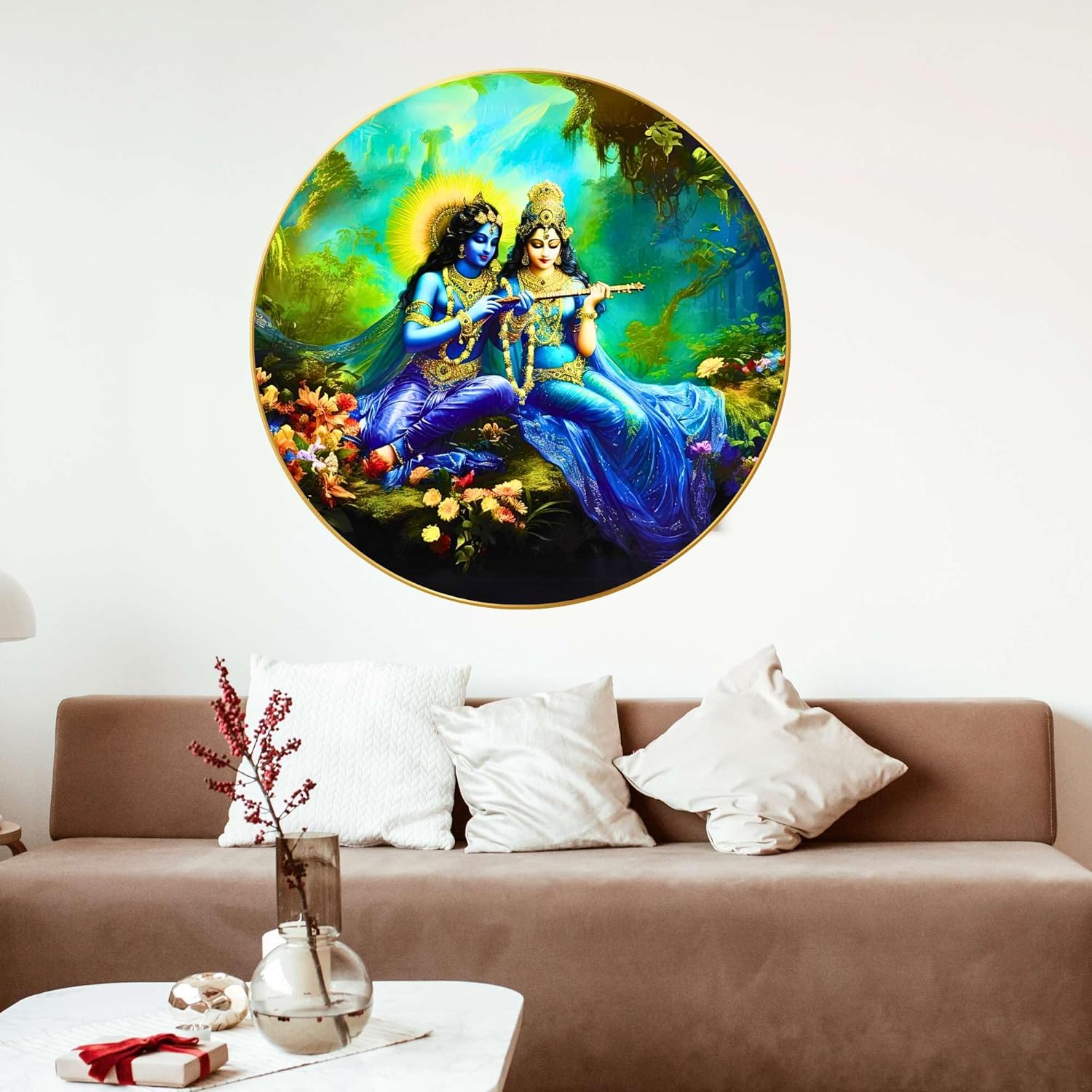 Radha Krishna Wall Painting for Wall Dec...