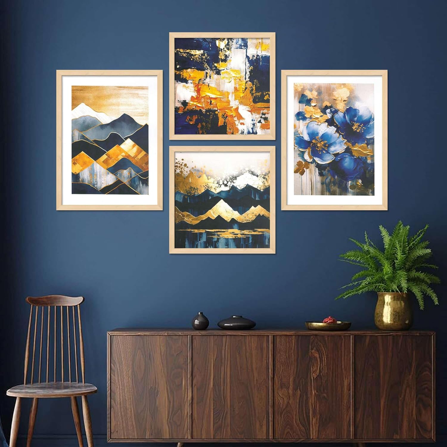 Framed Painting Set of Four for Wall Pai...