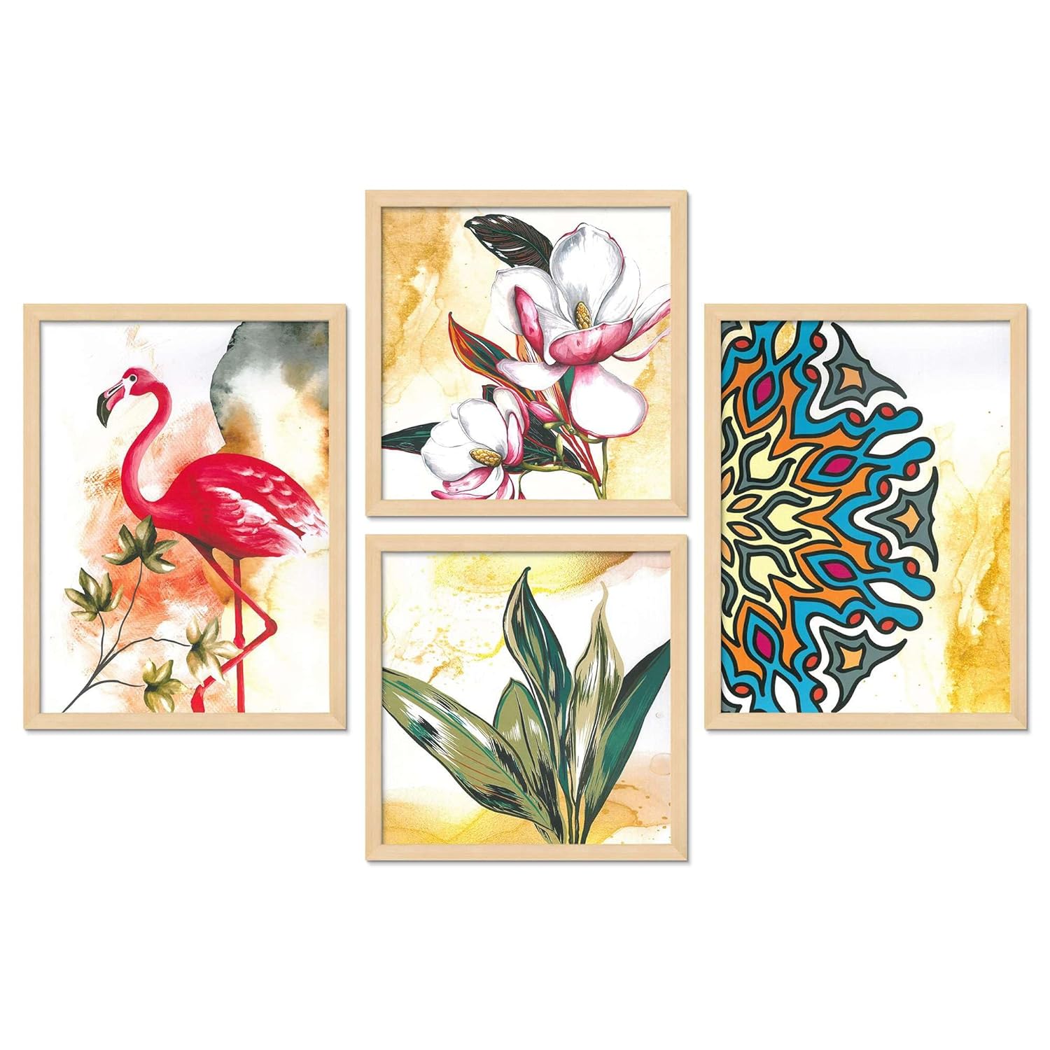 Framed Painting Set of Four for Wall Pai...