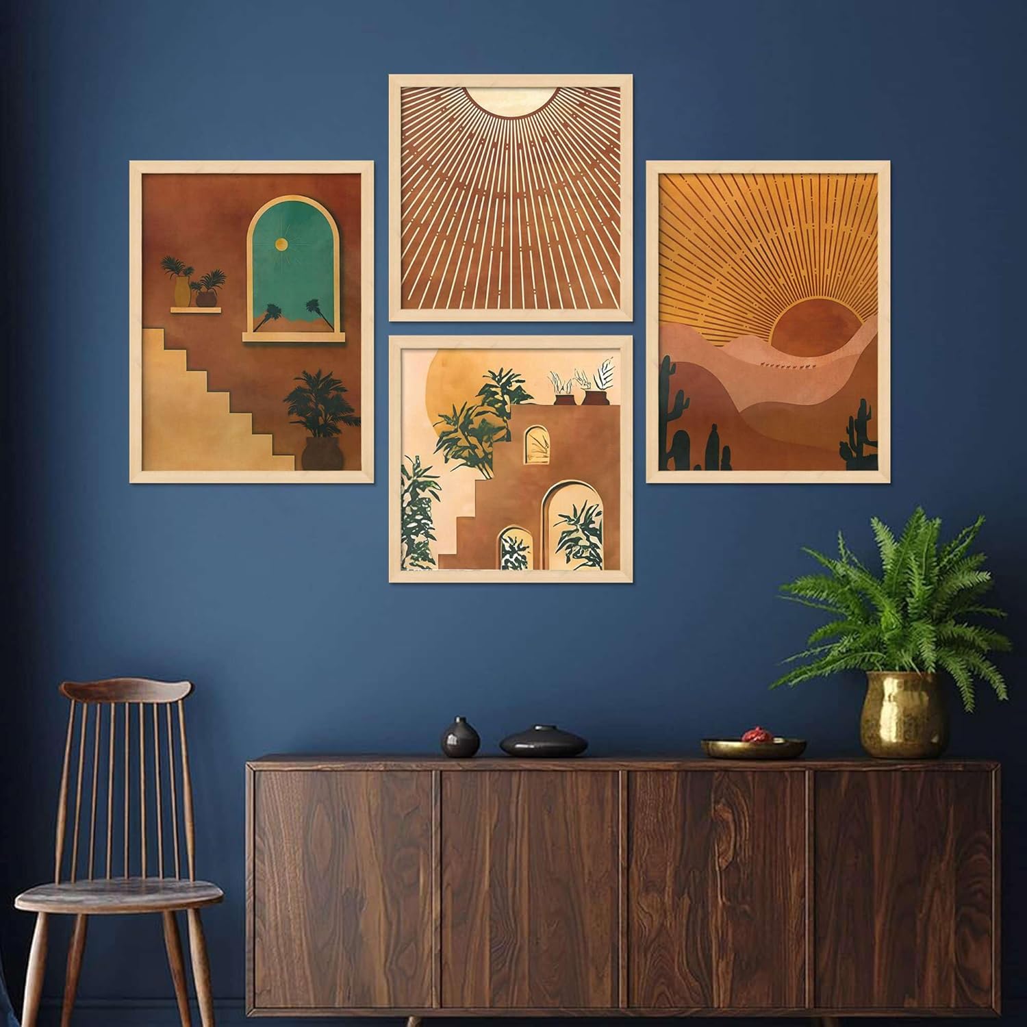 Framed Painting Set of Four for Wall Pai...