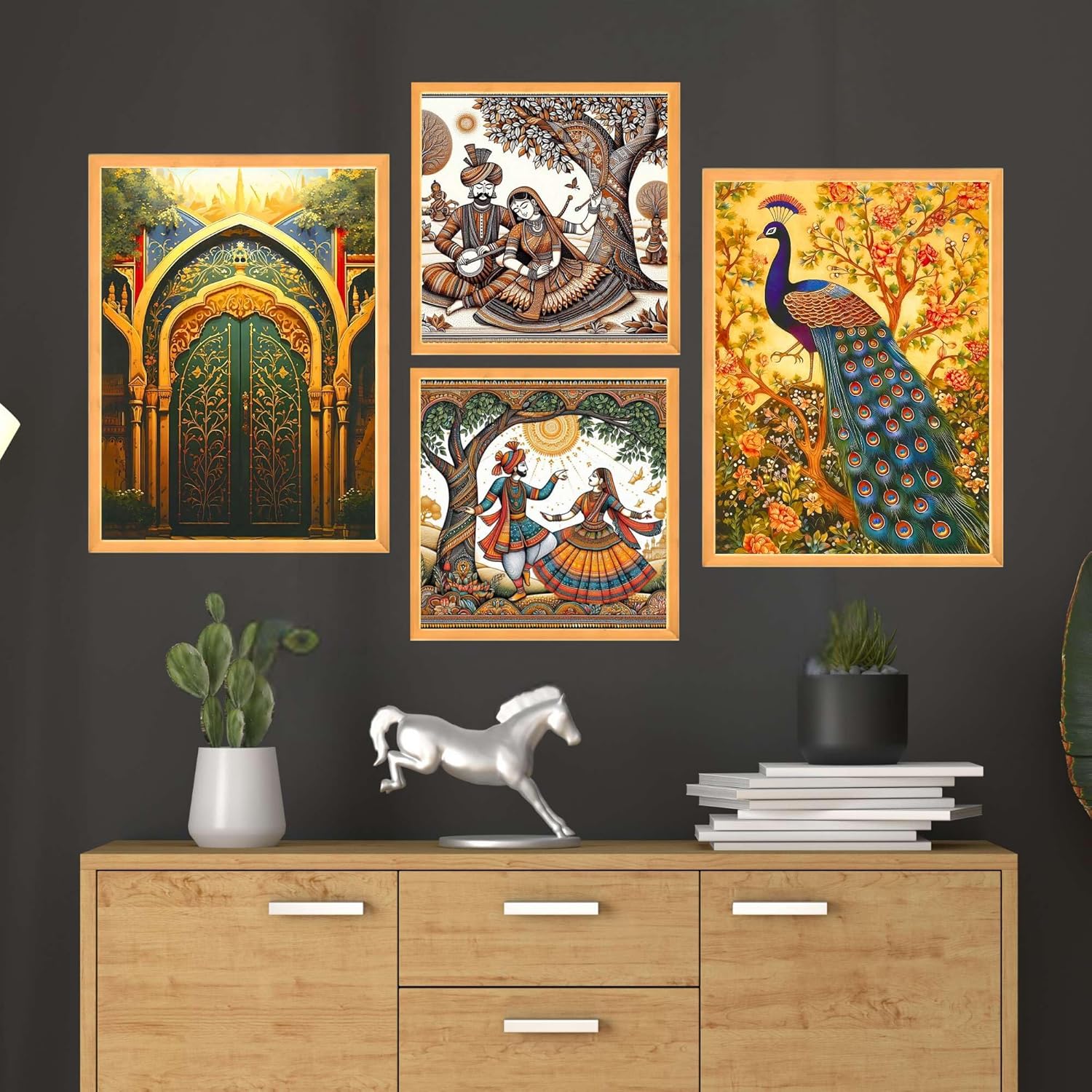 Wall Paintings Set of Four for Wall Daco...