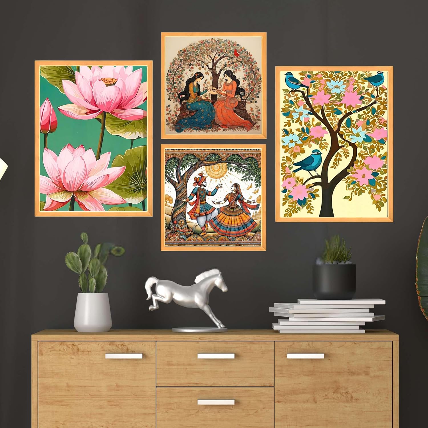 Wall Paintings Set of Four for Wall Daco...