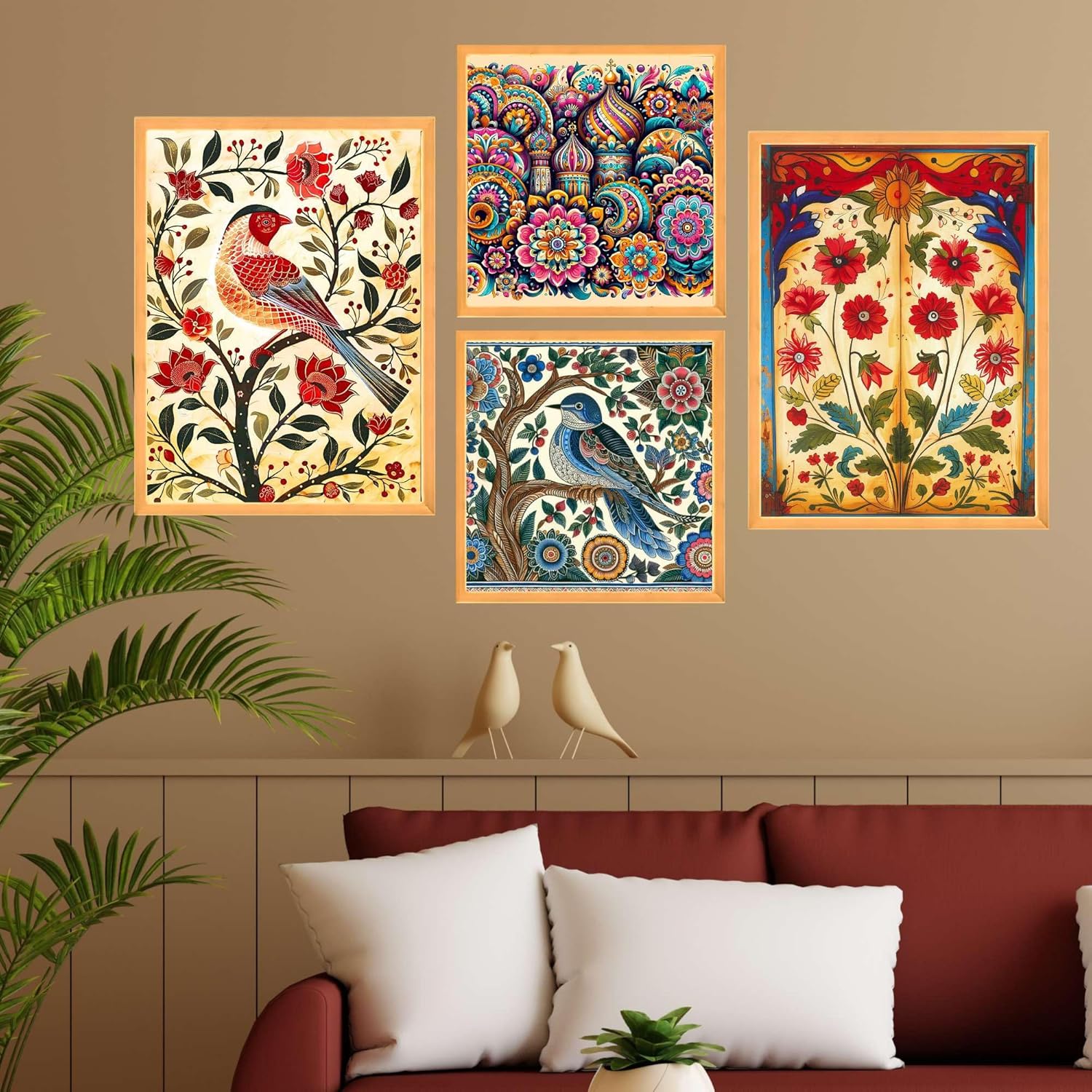 Wall Paintings Set of Four for Wall Daco...
