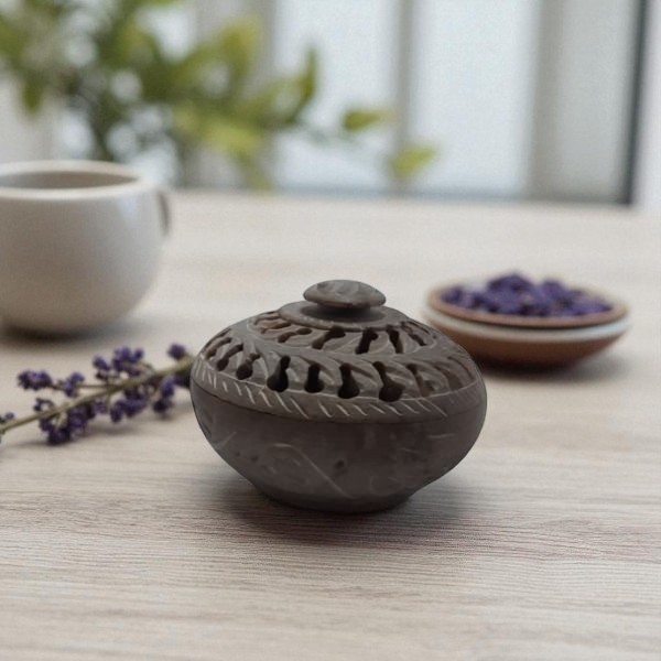 Jaali Marble Round Box