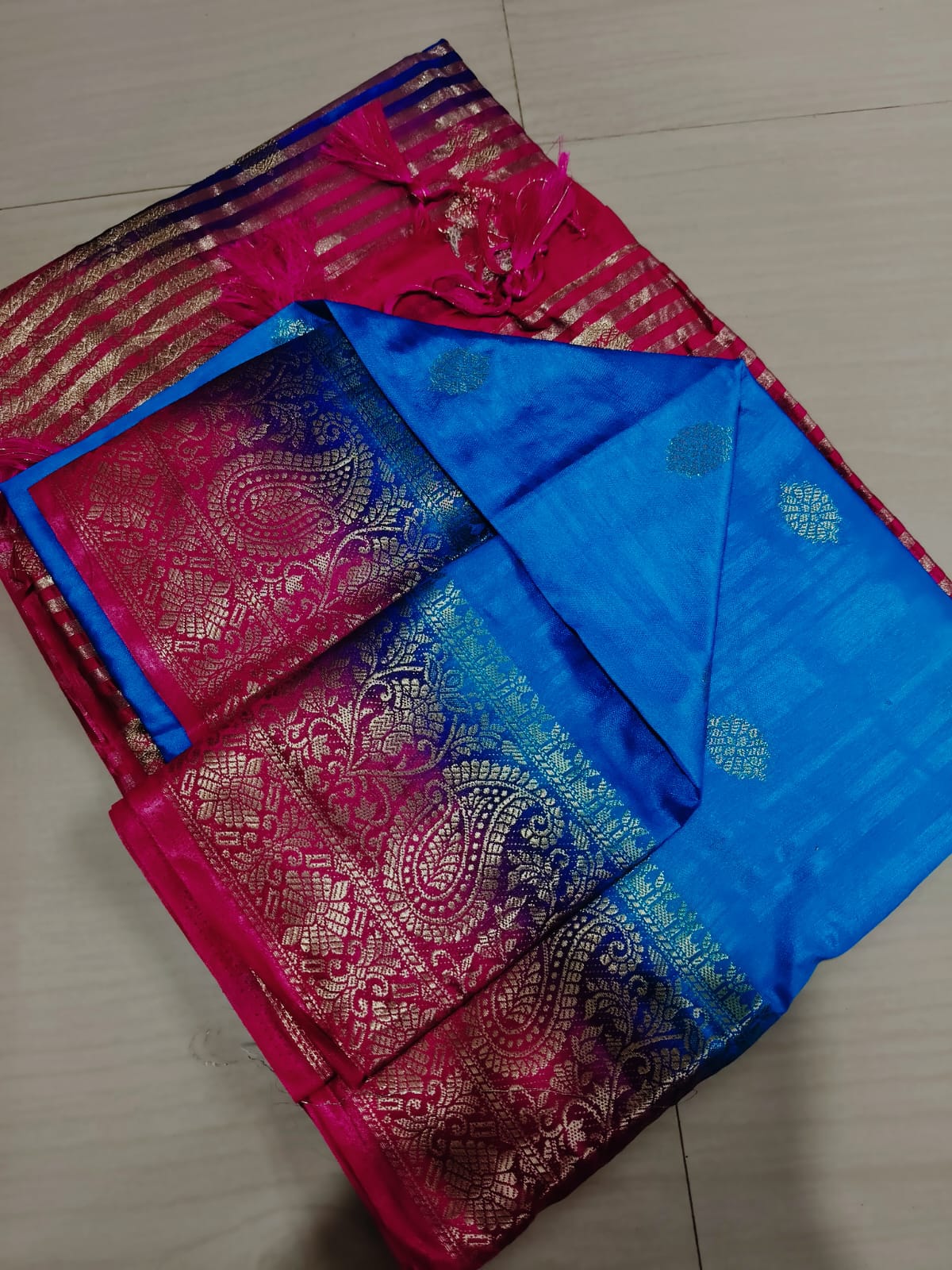 Pure Matka Tushar Saree – Handwoven All-...