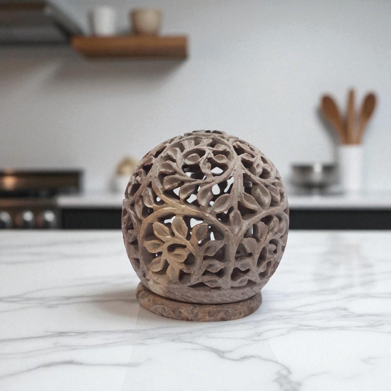Tealight Globe Marble Holder