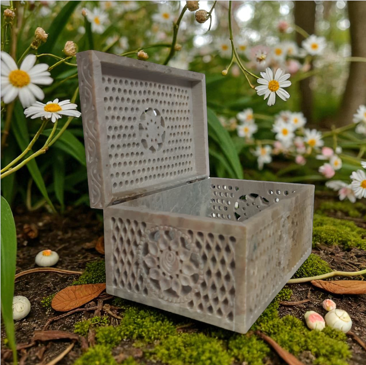 Floral Marble Jewellery Box