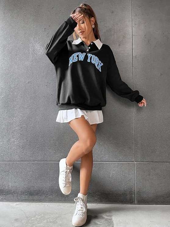 Collar Button Hoodie/Sweatshirt | Polyco...