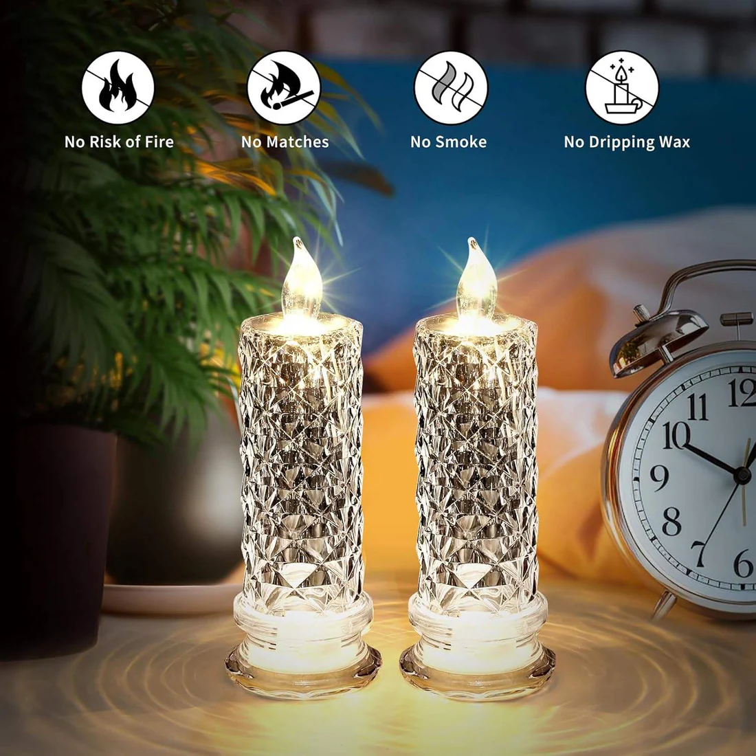 Decorative LED Crystal Candle Light (1 P...