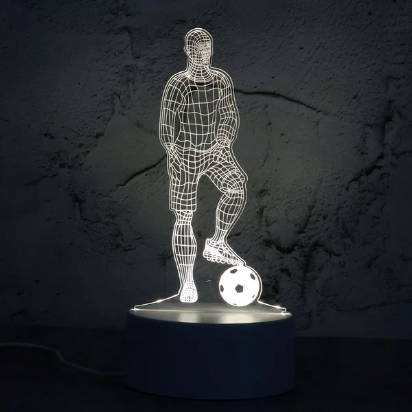 3D Illusion LED Night Lamp with Football...