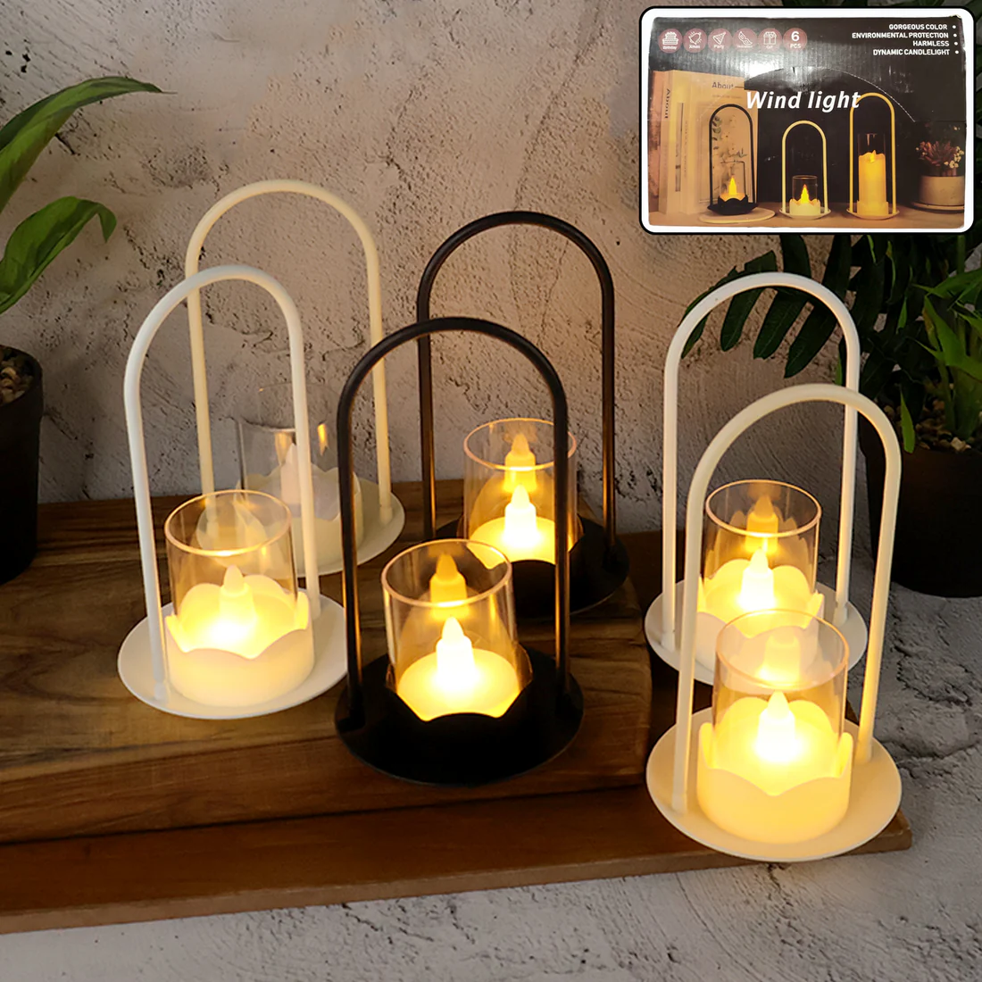 Decorative Wind Light Style Plastic Flam...