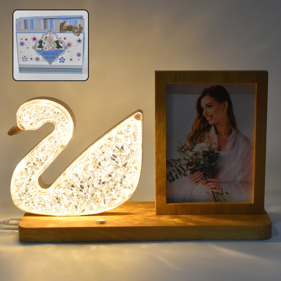 Duck Shape Cystal Led Lamp & Photo Frame...
